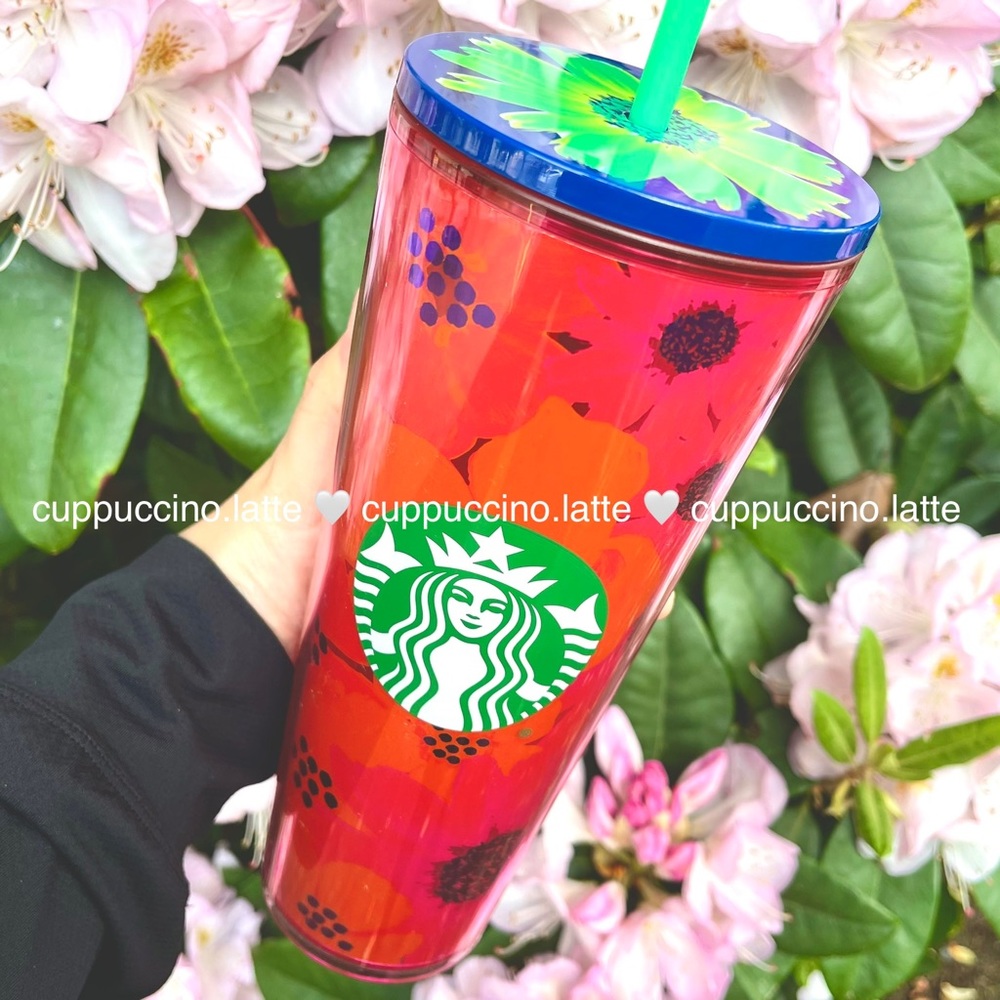 đSOLD OUTđźStarbucks Summer 2 Floral Printed Lid Venti Tumblers - Picture 2 of 15